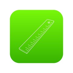 Poster - Line icon green vector isolated on white background