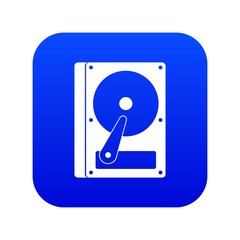 Poster - HDD icon digital blue for any design isolated on white vector illustration