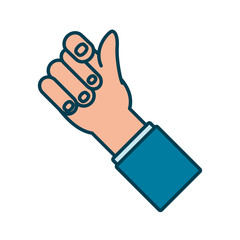 Sticker - hand human isolated icon