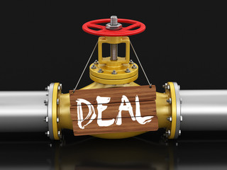 Poster - Pipeline with Deal. Image with clipping path