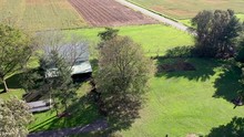 Aerial Flyover Blacksmith Building And Barn Herr House, A Historical Landmark, Lancaster County Pennsylvania Concept: National Park Service, Historic Places, Mennonite, Colonial America, Amish