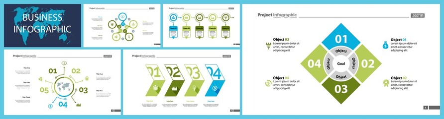 Sticker - Inforgraphic diagram design set for business project