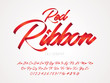 © FotoGraphic - Red ribbon alphabet design