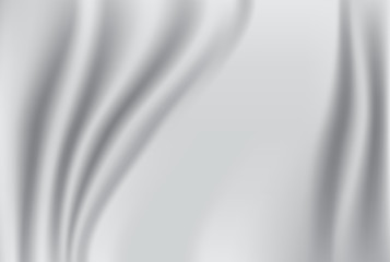 Poster - Abstract fabric background. White and grey silk fabric and wave background. copy space