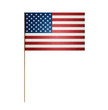 © wabeno - Small paper American flag on wooden stick, including clipping path