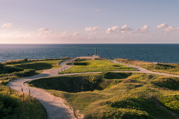 La Pointe du Hoc area at frech region of Normandie where the famous D-Day began.