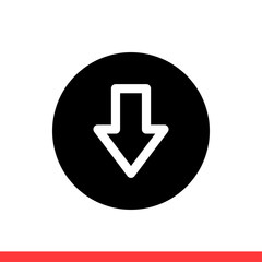 Download vector icon, install symbol. Simple, flat design for web or mobile app