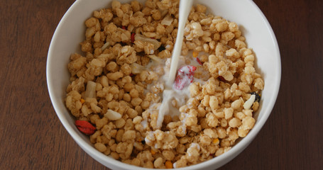 Sticker - Adding milk into cereal