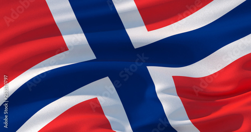 Cuadros en Lienzo Norway flag patriotic background, 3d illustration
