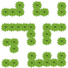 Sticker - Green leaves maze