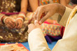 Indian Priest Hand During Wedding Ceremony Puja