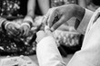 Indian Priest Hand During Wedding Ceremony 