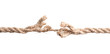 © New Africa - Rupture of cotton rope on white background
