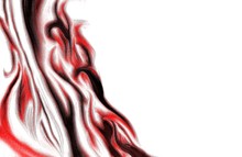 Abstract Decorative Spiral Filigree Red Black White Wavy Design