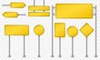 © Roman - Set of yellow road signs