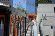 Los Angeles Funicular In Downtown	