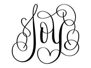 Wall Mural - JOY brush calligraphy with flourishes