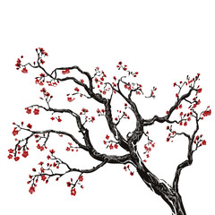 Wall Mural - Sakura tree in blossom vector