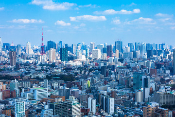  (東京都-都市風景)展望ラウンジから望む芝方面の風景１