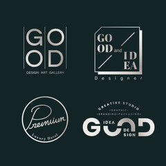 Wall Mural - quality logo sets