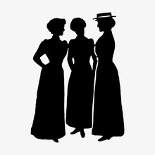 Silhouette Vintage Women Free Stock Photo - Public Domain Pictures