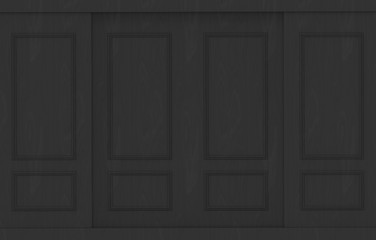 Fototapete - 3d rendering. luxury black classical pattern wood wall background