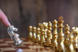 Chess board game, business competitive concept