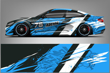 Sport Car Racing Wrap Design. Vector Design. - Vector 