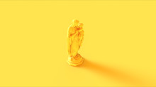 Yellow Mary An Child Statue 3d Illustration 3d Render