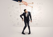 © ra2 studio - Little businessman controlled from above like a puppet concept