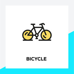 Poster - BICYCLE LINE ICON SET