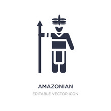 Amazonian Icon On White Background. Simple Element Illustration From People Concept.