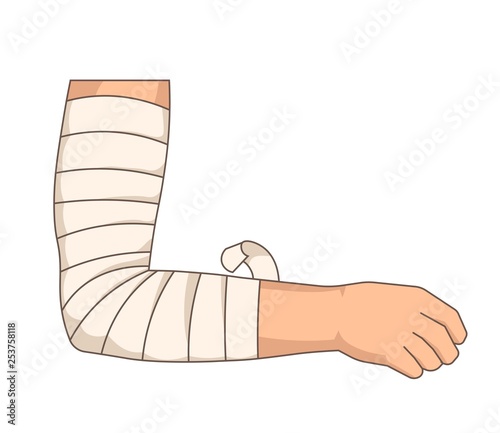 Fotomural Bandage elbow injury arm bandaging elastic tape