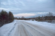 © Venera - Snow  on the winter road landscape
