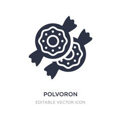 polvoron icon on white background. Simple element illustration from Food concept.