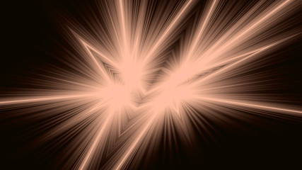 Poster - flashes of stars on a dark background, abstract geometric composition gradient brown tones