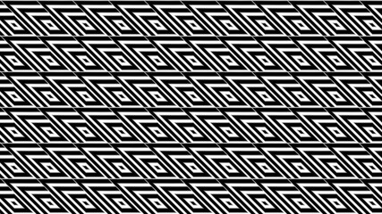 Fototapete - abstract repeating geometric pattern black and white, monochrome