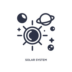 Wall Mural - solar system icon on white background. simple element illustration from education 2 concept.