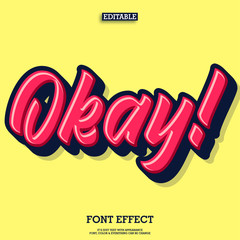 Fototapete - simple bold brush script font with 3d extrude and highlight
