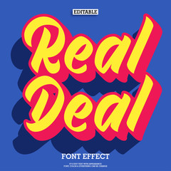 Fototapete - real deal retro bold text effect with vibrant color and cool shadow