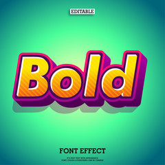 Poster - 3d cartoon alphabet and friendly bold typeface font