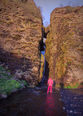 Wall Mural - Near the Gljufrabui waterfall on south Iceland