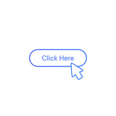 Fototapete - Click here vector icon, point button symbol. Simple, flat design for web or mobile app