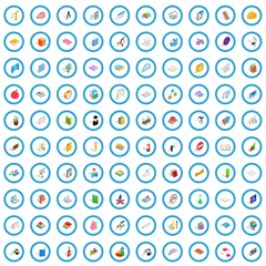 Poster - 100 education icons set in isometric 3d style for any design vector illustration