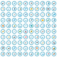 Poster - 100 electricity icons set in isometric 3d style for any design vector illustration