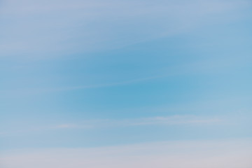 Wall Mural - blue day clear sky with light clouds. smooth blue white gradient of sky. wonderful weather. backgrou