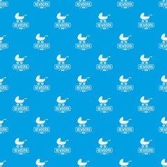 Poster - pram pattern vector seamless blue repeat for any use