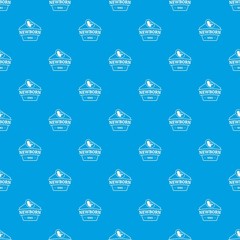 Poster - Newborn pattern vector seamless blue repeat for any use
