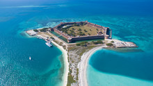 Aerial View Of Dry Tortugas In Key West Florida