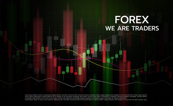 Forex  concept stock exchang and trader. Financial market business with graph chart analysis. Vector illustrations